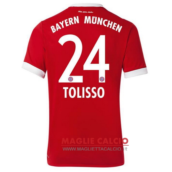 nuova maglietta bayern munich 2017-2018 tolisso 24 prima